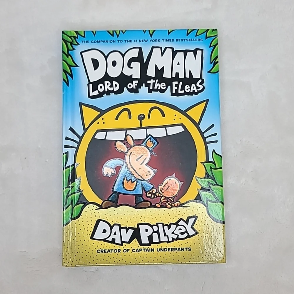 Kids/Childs Dog Man Two Book Set by Dav Pilkey 'Lord of the Fleas'/'And Cat Kid'